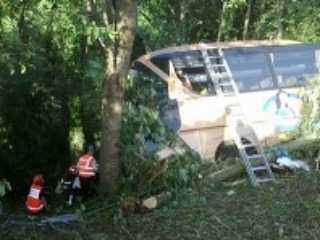 Havária autobusu v Belgicku