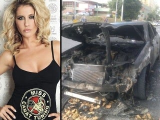 Slovenskej modelke zhorelo auto: