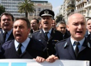 Bojkot gréckych policajtov: Protest