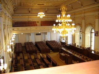 Zasadacia sála českého parlamentu