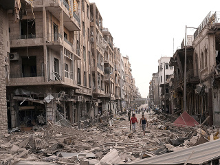 Domovy v Sýrii opustilo