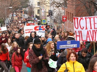 Protest učiteľov a študentov