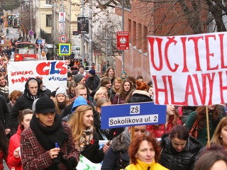 Protest učiteľov a študentov