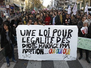 Protest francúzskych homosexuálov