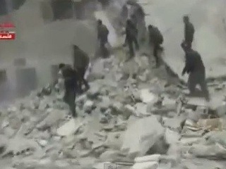 Raketový útok v Aleppe