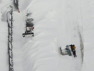 Snehová nádielka v Japonsku