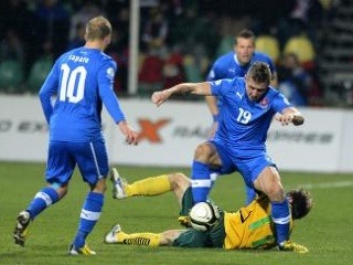 Momentka zo zápasu Slovensko