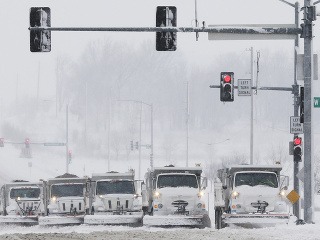 Odhŕňače snehu v Kansase