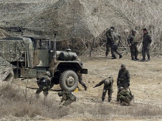Vojenské cvičenie juhokórejských vojakov