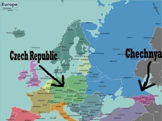 Zámena Čečenska s Československom