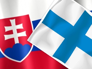 Koláž. Slovensko, Fínsko, vlajky.