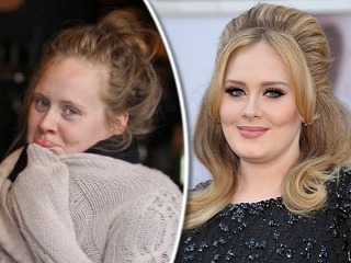 Speváčka Adele bez mejkapu