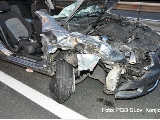 Nehoda slovenského automobilu v
