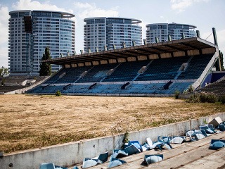 Pohľad na futbalový štadión