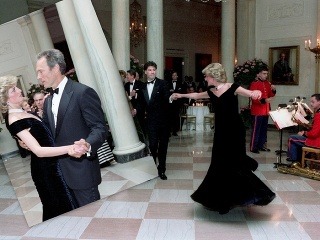 Koláž. Princezná Diana tancuje