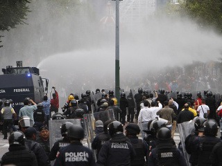 Protest učiteľov v Mexiku