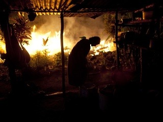 Požiar v amazonskom pralese.