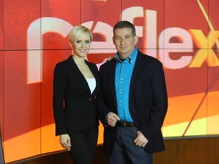 Moderátor Patrik Herman s Kvetou Horváthovou