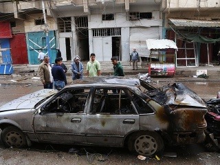 Výbuch auta v Bagdade