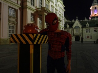 Spider-man zhasol svetlá v