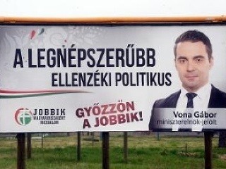 Volebný bilbord kandidát Jobbiku
