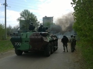 Obrnené vozidlo v Slovjansku