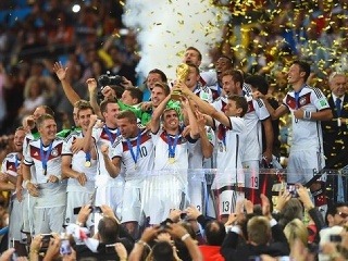 Oslavy nemeckých futbalistov s