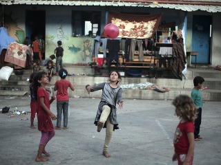 Palestínske deti sa hrajú