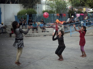 Palestínske deti sa hrajú