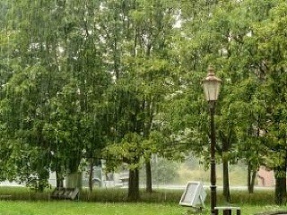 Dážď v centre Nitry