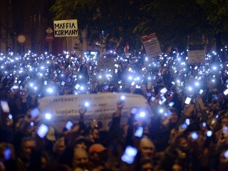 Demonštrácia proti zdaneniu internetu