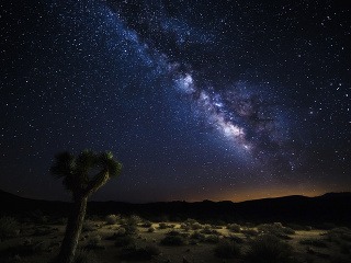 Mliečna cesta na Údolím smrti, USA