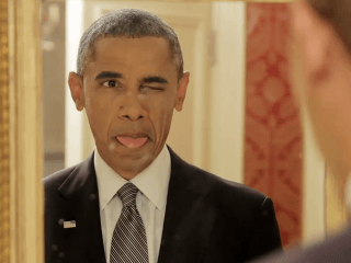 Obama šaškuje v klipe