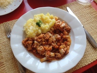 Karfiol s cesnakom a