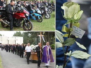 Pohreb motorkára (†33) po