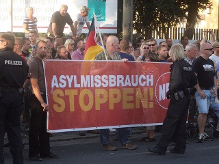 Protest v Drážďanoch