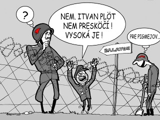KARIKATÚRA Maďarský plot proti