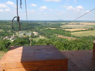Pohľad zo zip lineovej