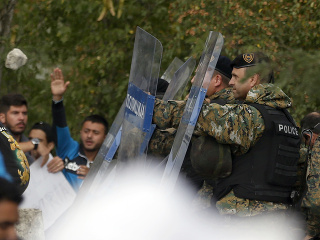 macedónska polícia použila proti