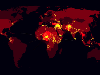 Mapa teroristických útokov za