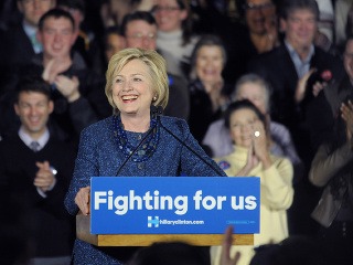 Hillary Clintonová na mítingu