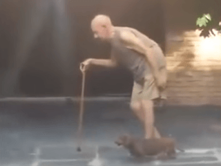 VIDEO starčeka so psom