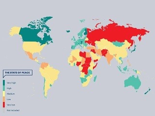 Najbezpečnejšie miesta sveta: MAPA