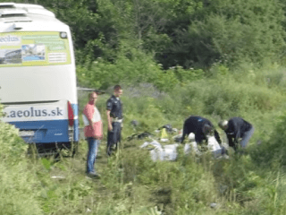 Tragická havária slovenského autobusu