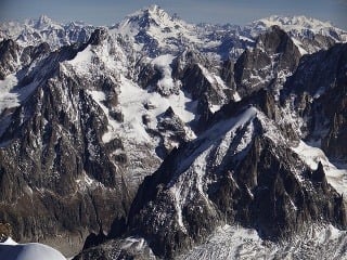 Ľadovec na Mont Blancu