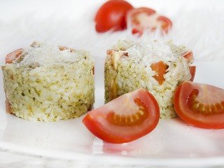 Chutné rizoto s bazalkovým