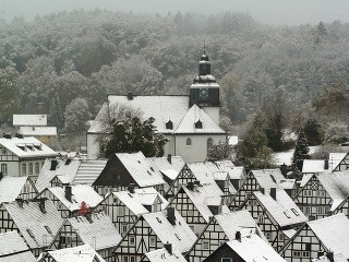 Sneženie na západe Nemecka