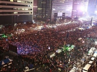 Protesty v Južnej Kórei