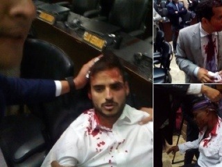 Násilnosti v budove parlamentu