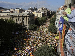 Masová demonštrácia v Barcelone